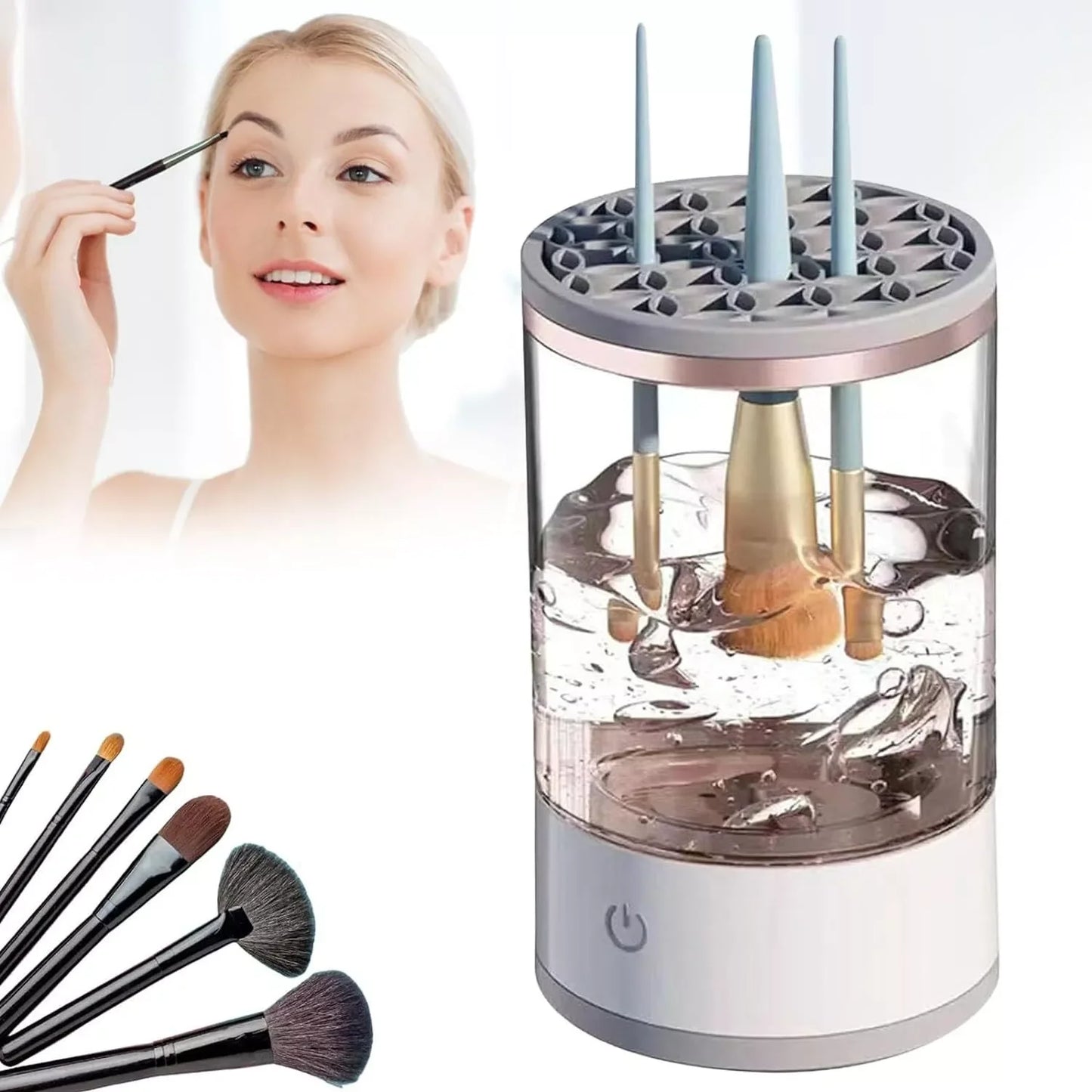 Electric Makeup Brush Cleaner Machine Portable Automatic USB Brush Cleaning Tool