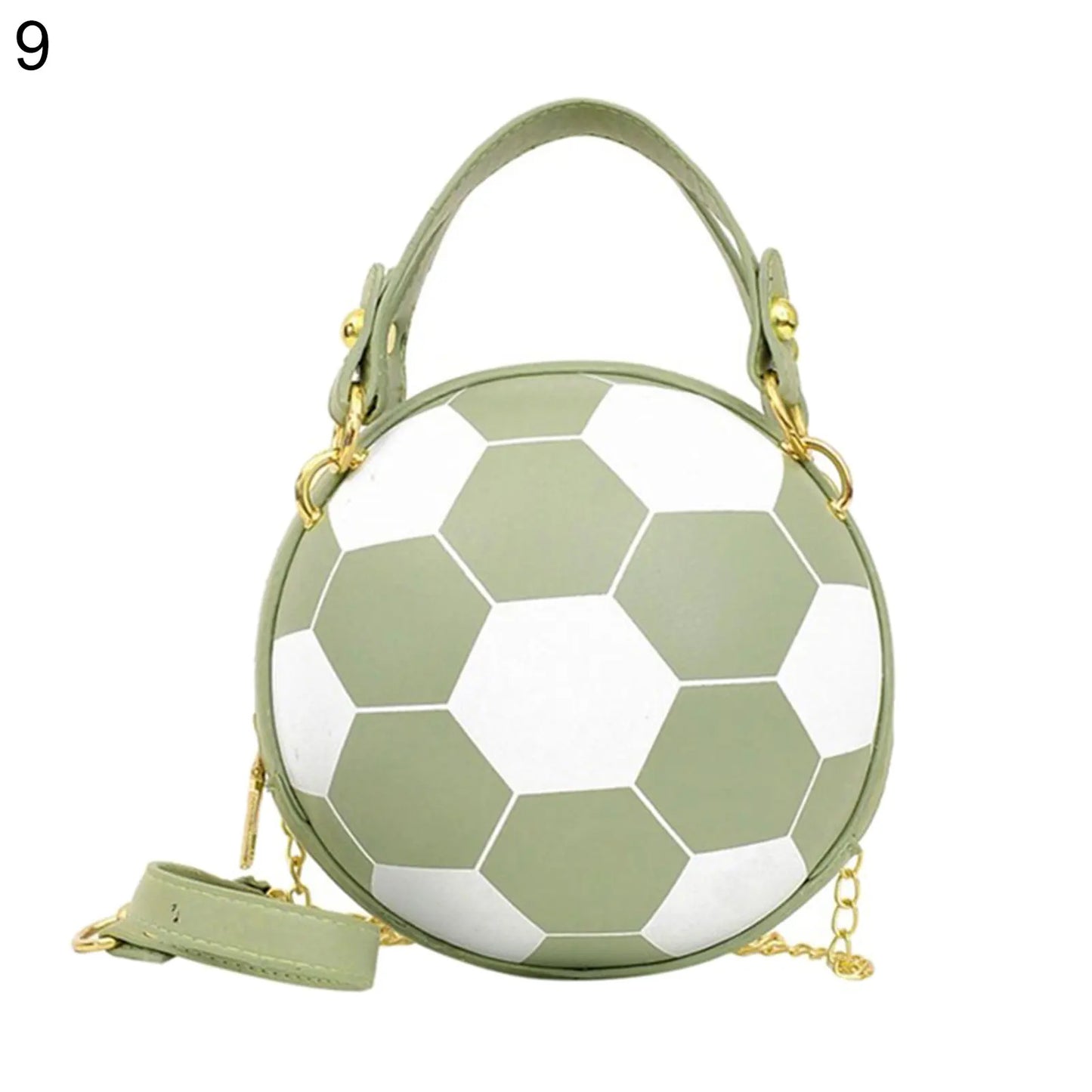 Fashion Chic Women Ball Handbag Round Basketball Football Party Dress Faux Leather Crossbody Girls Coin Purse Shoulder Bag