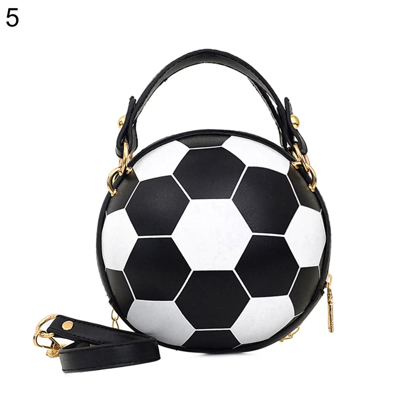 Fashion Chic Women Ball Handbag Round Basketball Football Party Dress Faux Leather Crossbody Girls Coin Purse Shoulder Bag