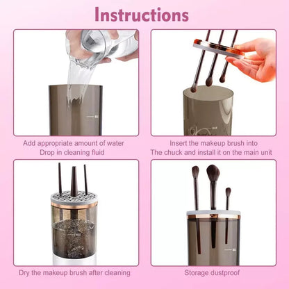 Electric Makeup Brush Cleaner Machine Portable Automatic USB Brush Cleaning Tool
