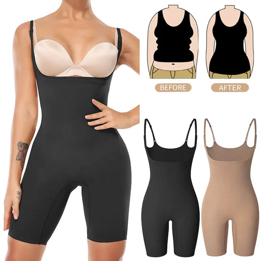 Women Full Body Shapers Seam-free Bodysuit Shapewear Tummy Slimming Sheath Abdomen Reducing Corset Butt Lifter Booty Enhancer