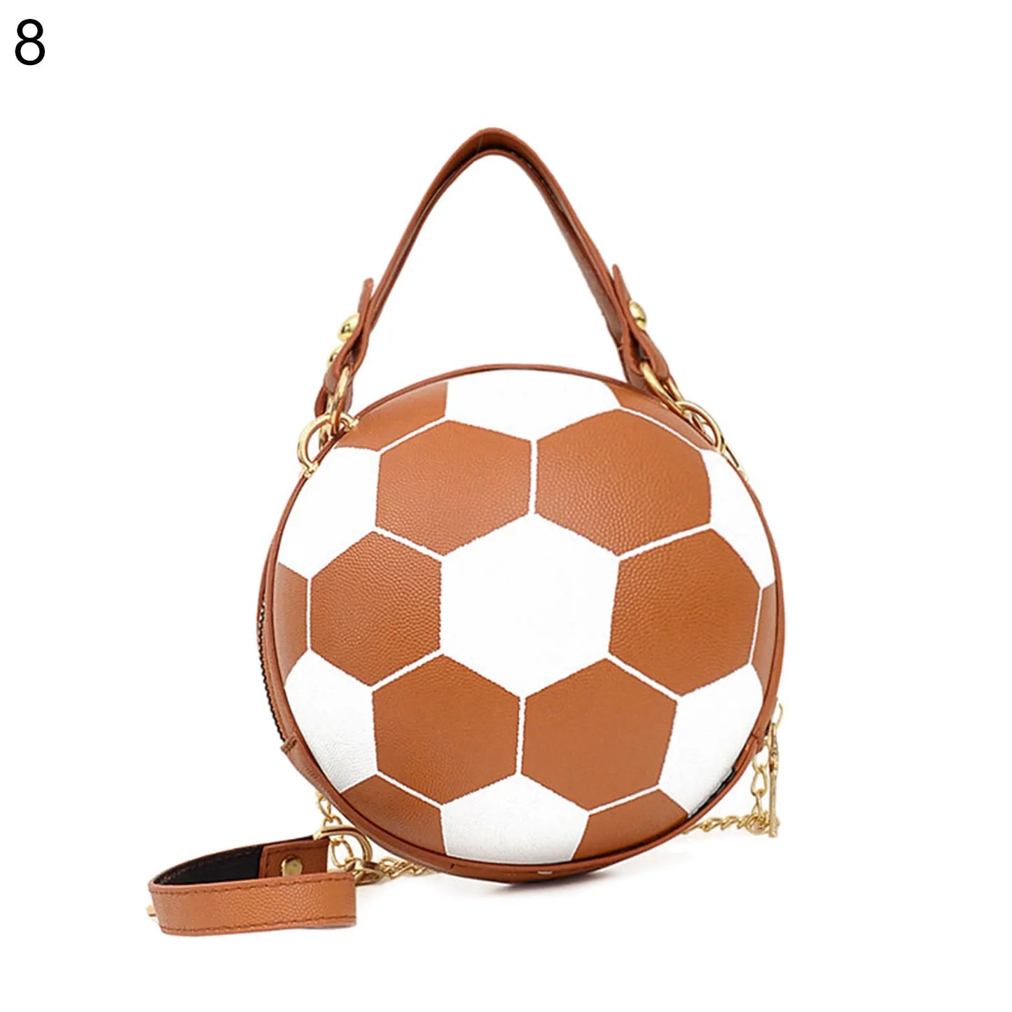 Fashion Chic Women Ball Handbag Round Basketball Football Party Dress Faux Leather Crossbody Girls Coin Purse Shoulder Bag