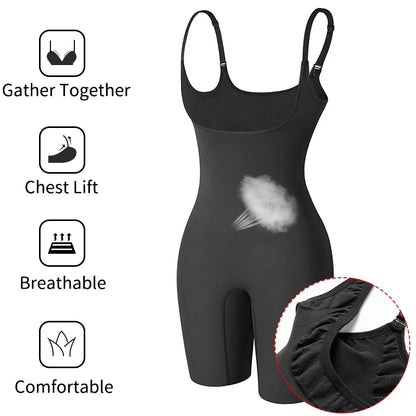 Women Full Body Shapers Seam-free Bodysuit Shapewear Tummy Slimming Sheath Abdomen Reducing Corset Butt Lifter Booty Enhancer