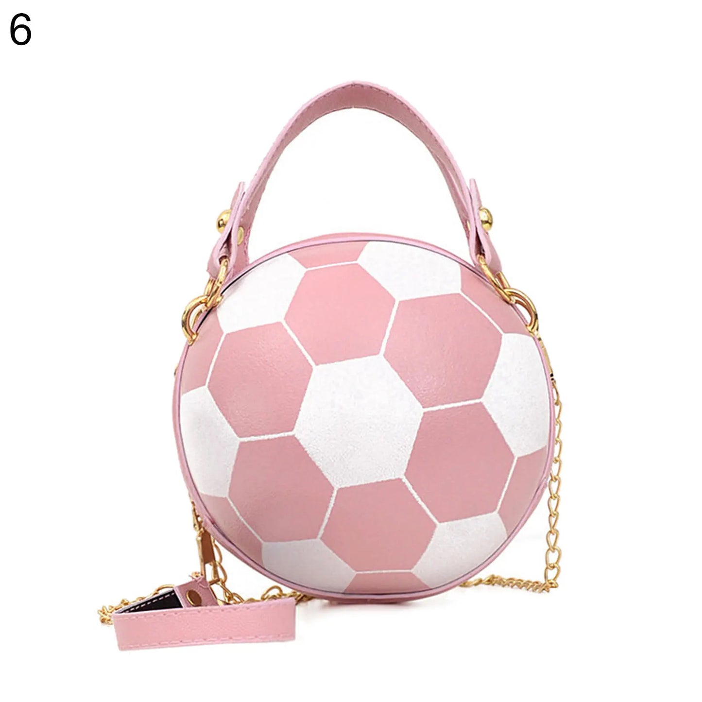 Fashion Chic Women Ball Handbag Round Basketball Football Party Dress Faux Leather Crossbody Girls Coin Purse Shoulder Bag