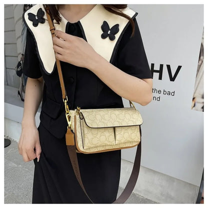Fashionable Broadband Small Bag for Women 2025 New Style Small Square Bag, High-end Texture, Niche Single-shoulder Crossbody Bag