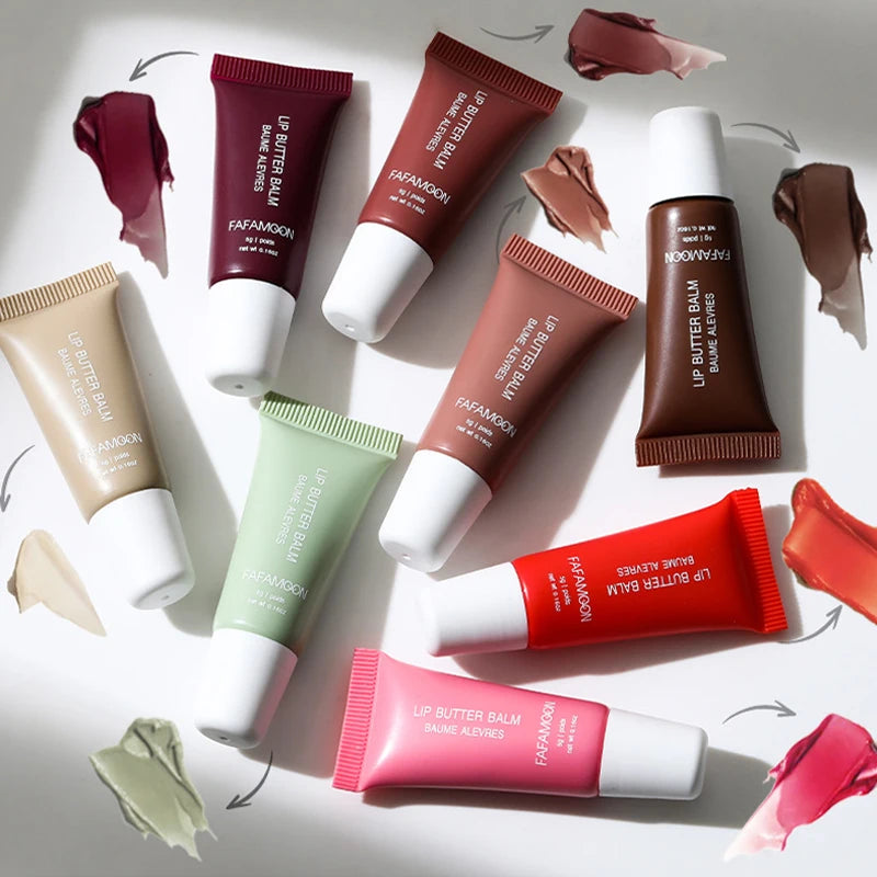 Summer Holiday 4pcs Lip Butter Balm Set,Conditioning Lipgloss,Instant Moisturizing Lip Plumper,Lips Soothing Hydrating Care Oil