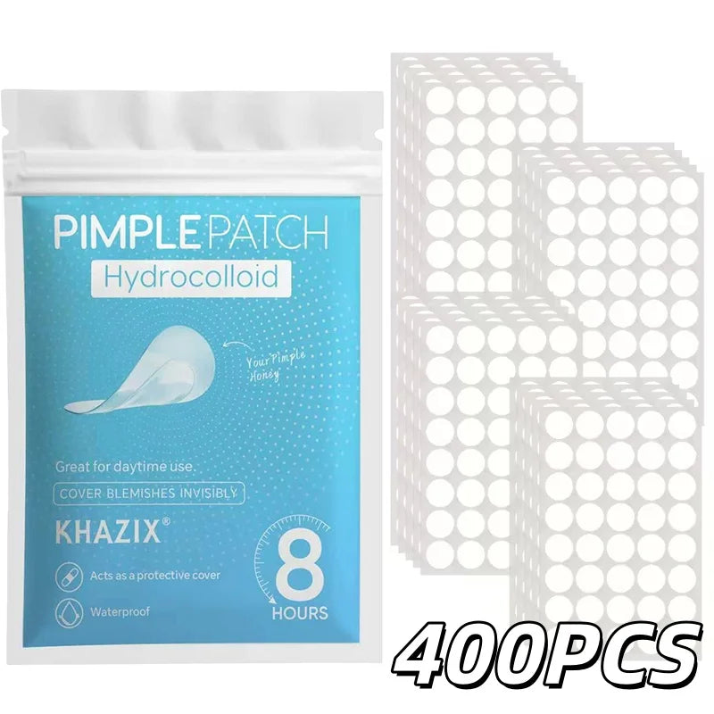 200/400/800PCS ultra-thin water-based gel acne patches, leaving no trace on the skin, with long-lasting adhesion and no residue.
