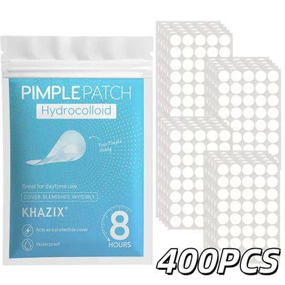 200/400/800PCS ultra-thin water-based gel acne patches, leaving no trace on the skin, with long-lasting adhesion and no residue.