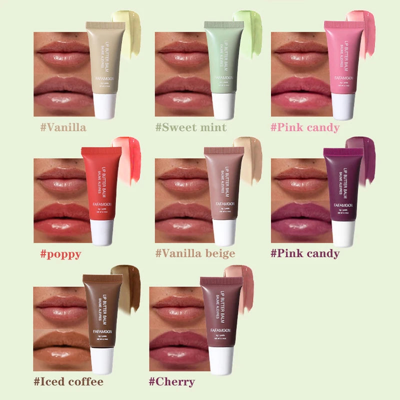 Summer Holiday 4pcs Lip Butter Balm Set,Conditioning Lipgloss,Instant Moisturizing Lip Plumper,Lips Soothing Hydrating Care Oil