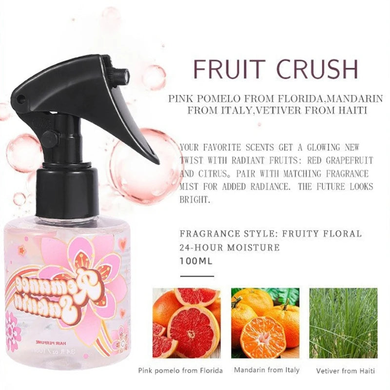 Floral Fragrance Charm Perfum Fresh Light Fragrance Romantic Lady Hair Fragrance Last Fragrance Hair Eau De Toilette Spray 100ml