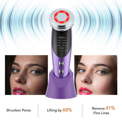 Facial Mesotherapy Electroporation RF Radio Frequency LED Photon Face Lifting Tighten Wrinkle Removal Skin Care Face Massager