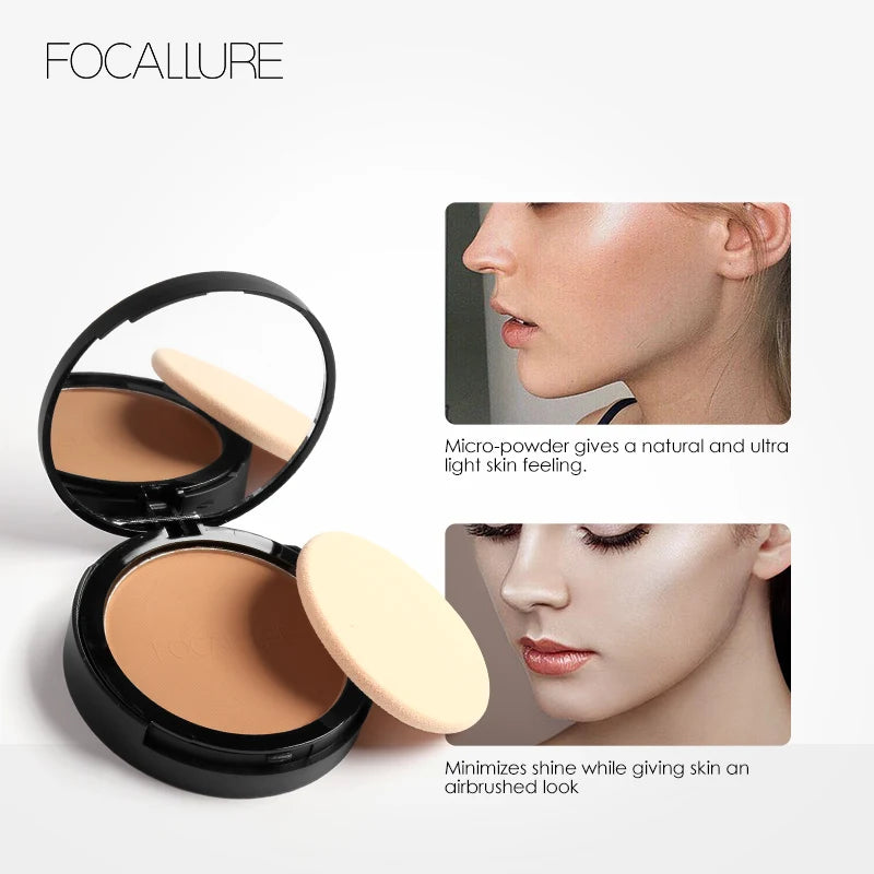 Focallure Face Pressed Powder | Oil Control & Natural Finish| Vyluxe store