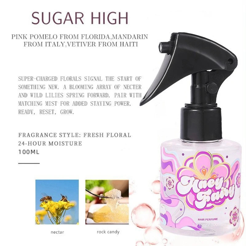 Floral Fragrance Charm Perfum Fresh Light Fragrance Romantic Lady Hair Fragrance Last Fragrance Hair Eau De Toilette Spray 100ml