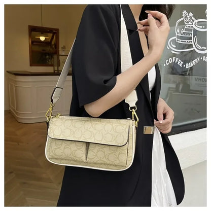 Fashionable Broadband Small Bag for Women 2025 New Style Small Square Bag, High-end Texture, Niche Single-shoulder Crossbody Bag
