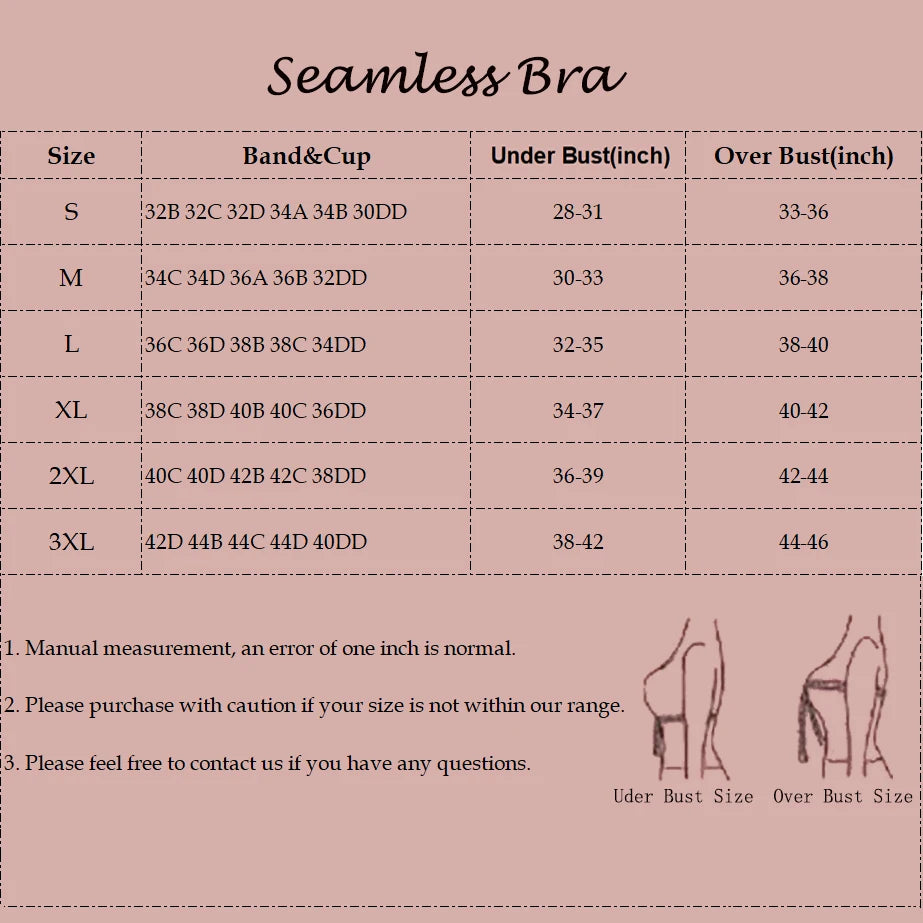 Pink Heart Seamless Wire-Free Comfortable Full-Cup Bra with Thin Molded Cups for Breathability and Support Beautiful Push Up Bra