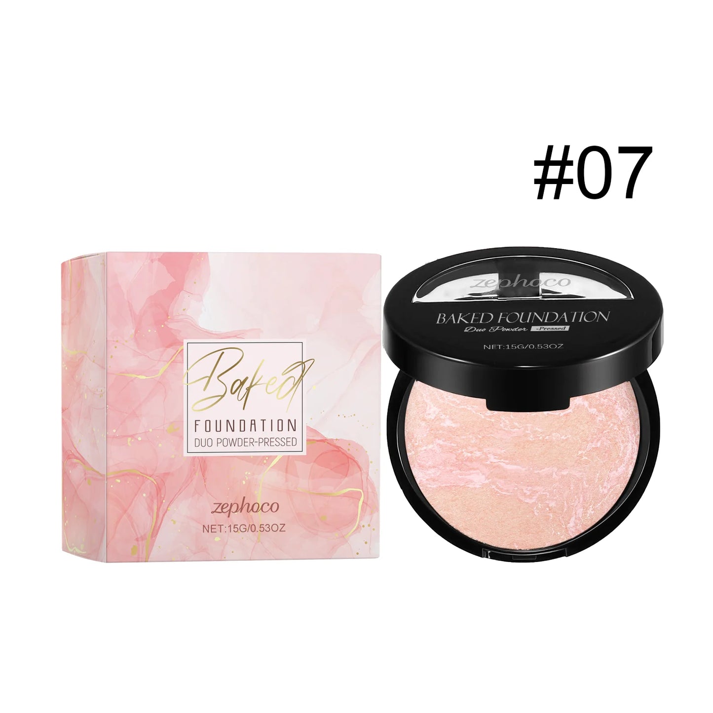 Full Coverage Pressed Powder Foundation Oil Control Brightening Waterproof Lasting Flawless Finishing Powder Face Makeup Setting