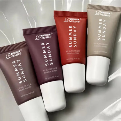 4-piece Lip Gloss Set Complete, Exquisite, Practical, Comfortable, Moisturizing, Natural, Portable Makeup Set