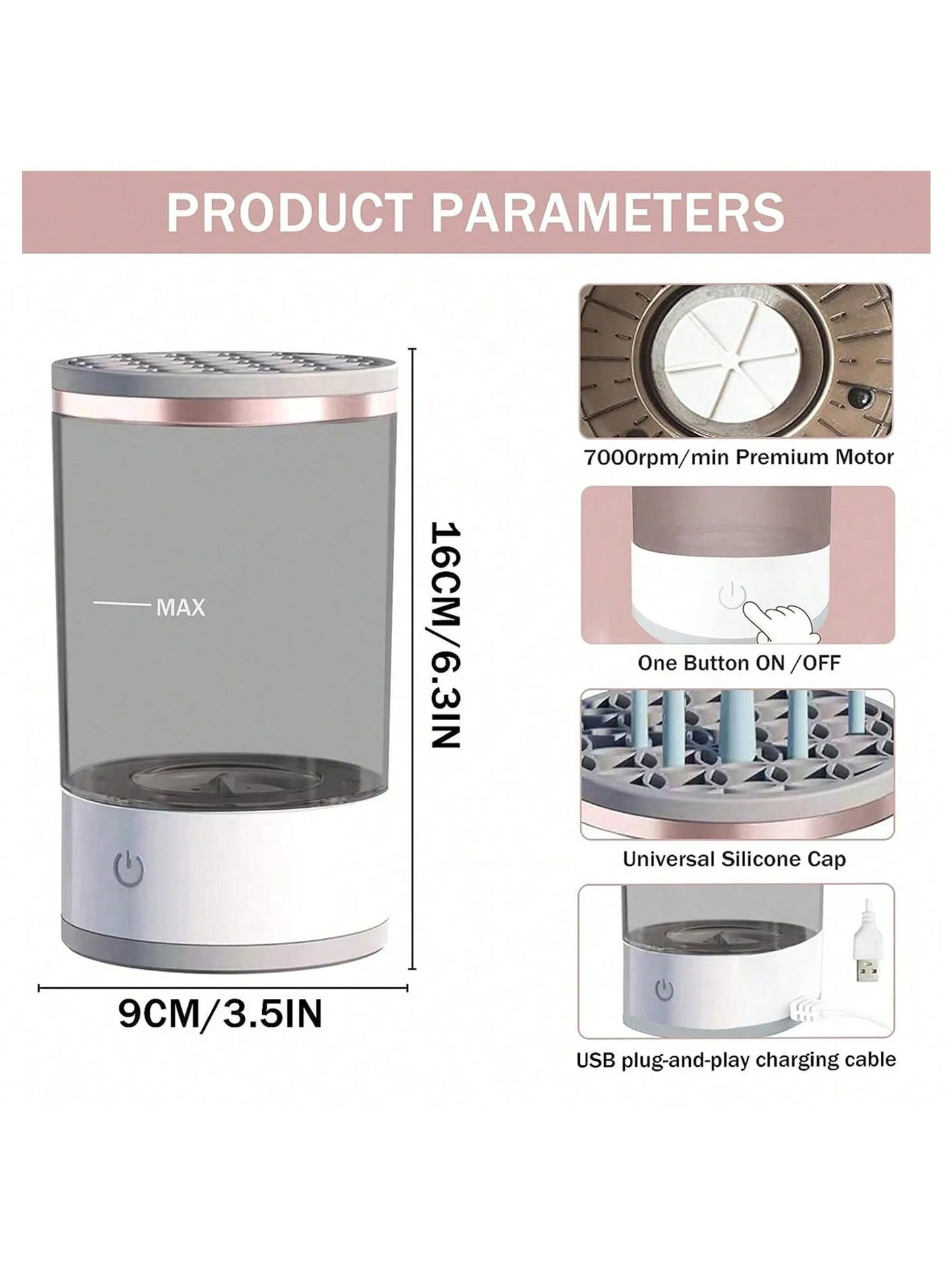Electric mmakeup brush cleaner