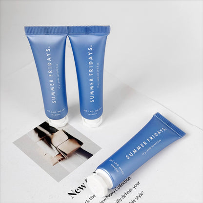 Summer Fridays The Holiday Trio Set Lip Butter Balm in Hot Cocoa Toasted Marshmallow Jet Lag Mask Moisturizer Lip Gloss Skin