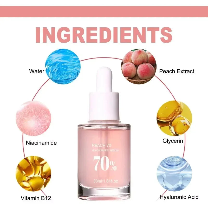 Niacinamide Whitening Freckles Serum Removal Melasma Dark Spots Lighten Melanin Pigmentation Brightening Anti-Aging Skin Care