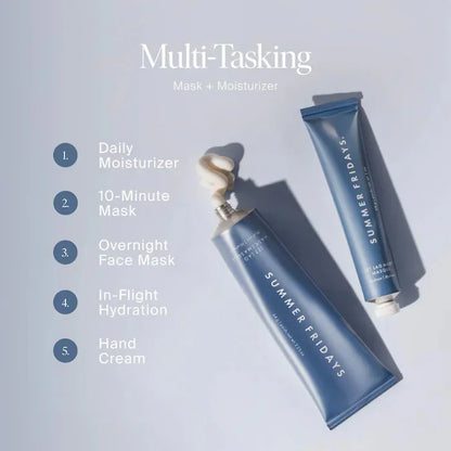 Summer Fridays The Holiday Trio Set Lip Butter Balm in Hot Cocoa Toasted Marshmallow Jet Lag Mask Moisturizer Lip Gloss Skin