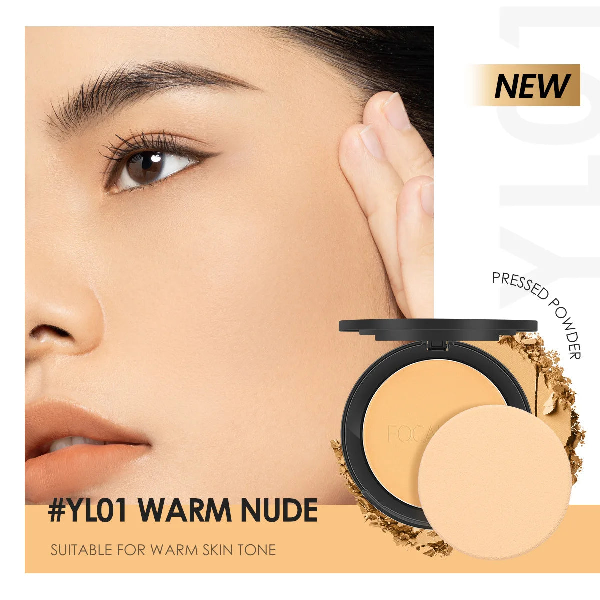 Focallure Face Pressed Powder | Oil Control & Natural Finish| Vyluxe store