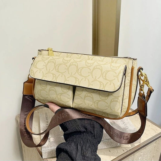 Fashionable Broadband Small Bag for Women 2025 New Style Small Square Bag, High-end Texture, Niche Single-shoulder Crossbody Bag